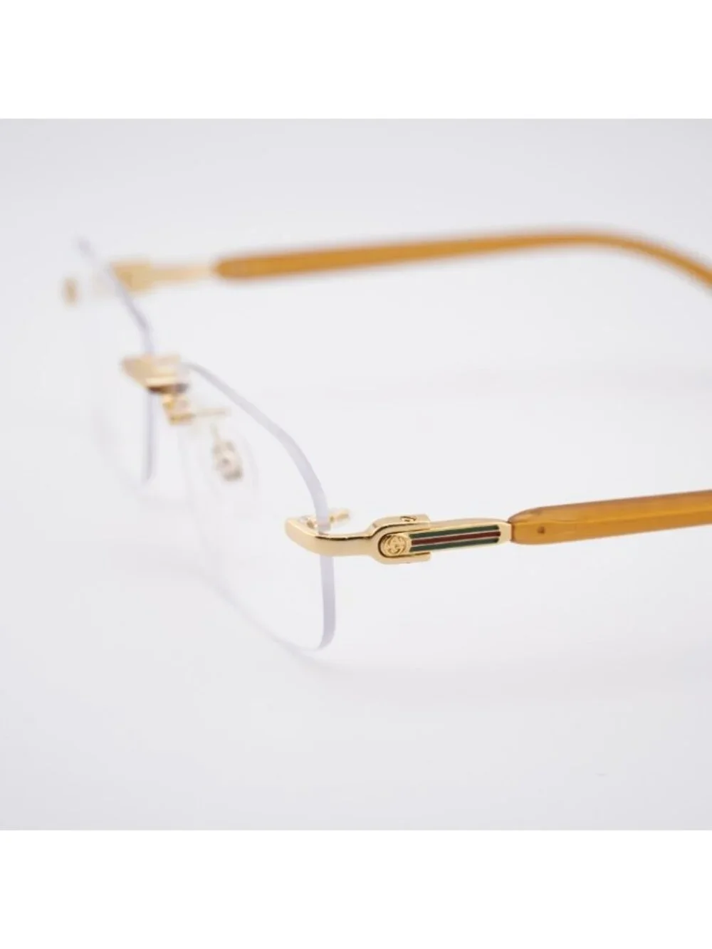 Gucci GG1221O 006 Eyeglasses Gold 56mm Rectangle Frame
